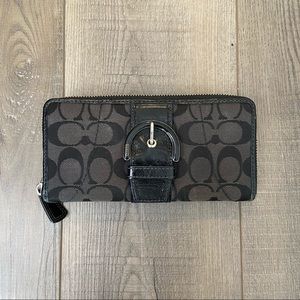 Black Coach wallet with buckle!